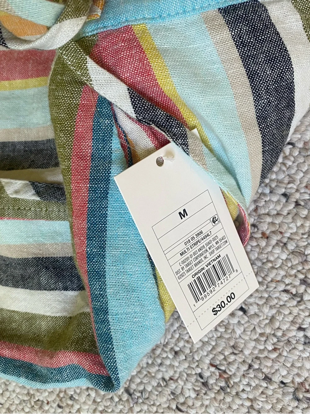 NWT A New Day Striped Linen Midi Wrap Skirt